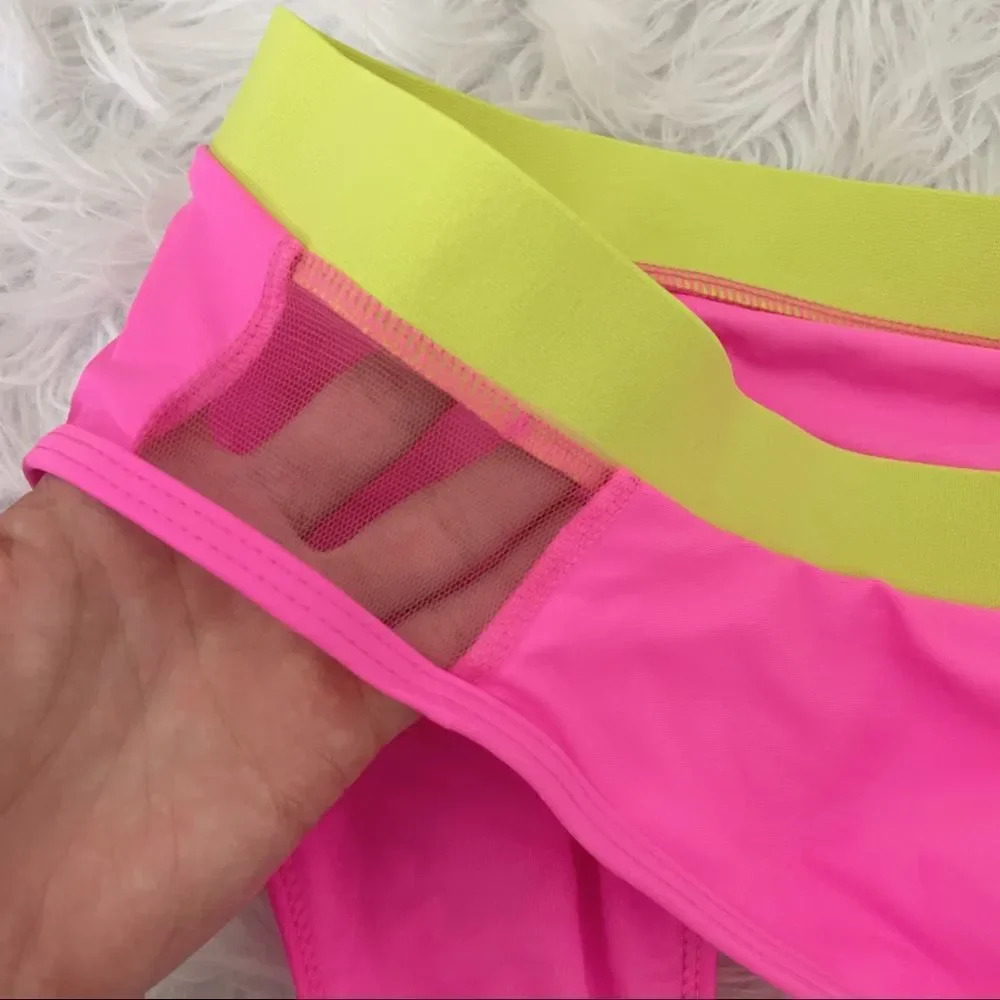 ⭕️ Swimwear Swimsuit 2 Piece Hot Neon Bright Pink Medium